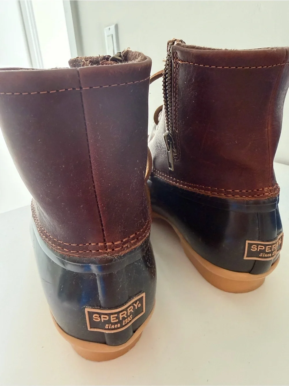 NWOT Sperry Duck Boot with Side Zipper
